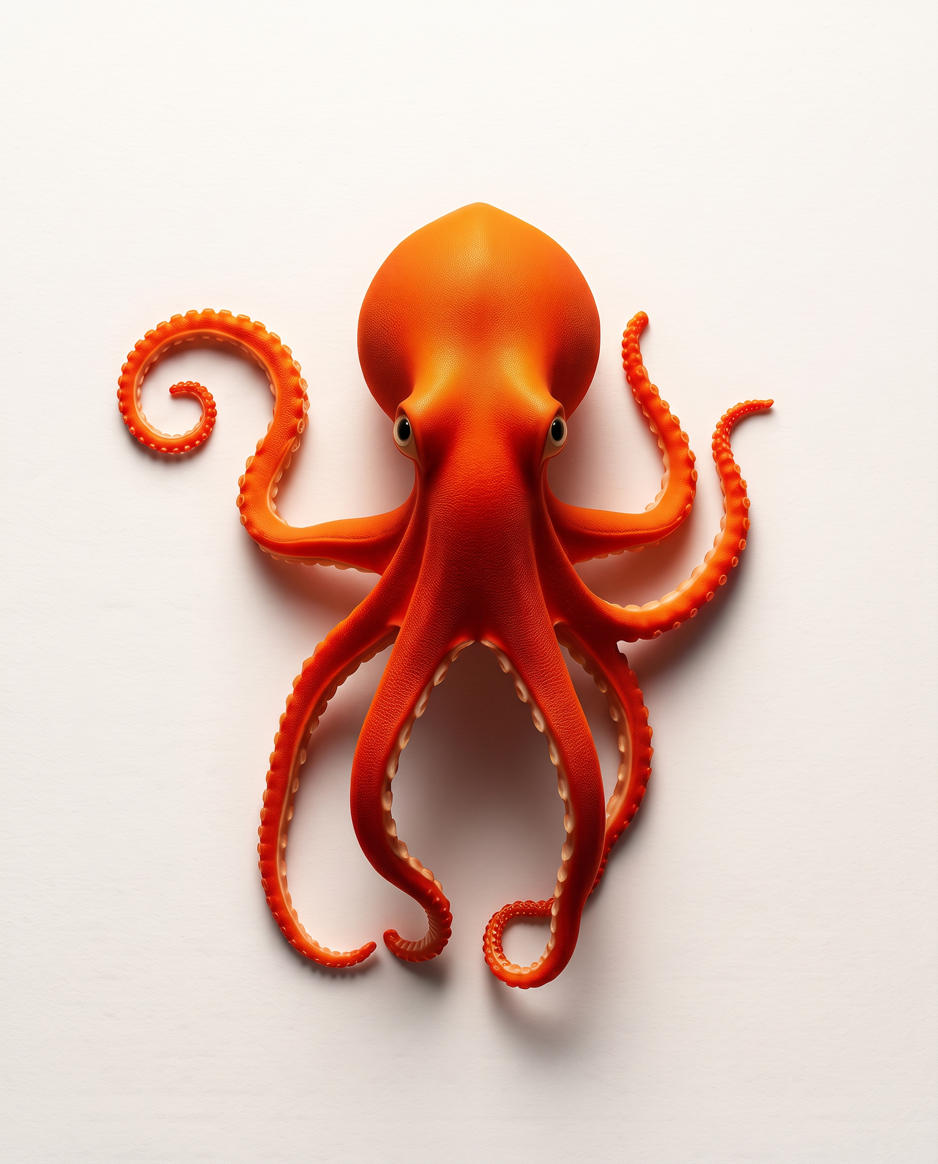 Complete orange octopus in full colour for the Ready stage