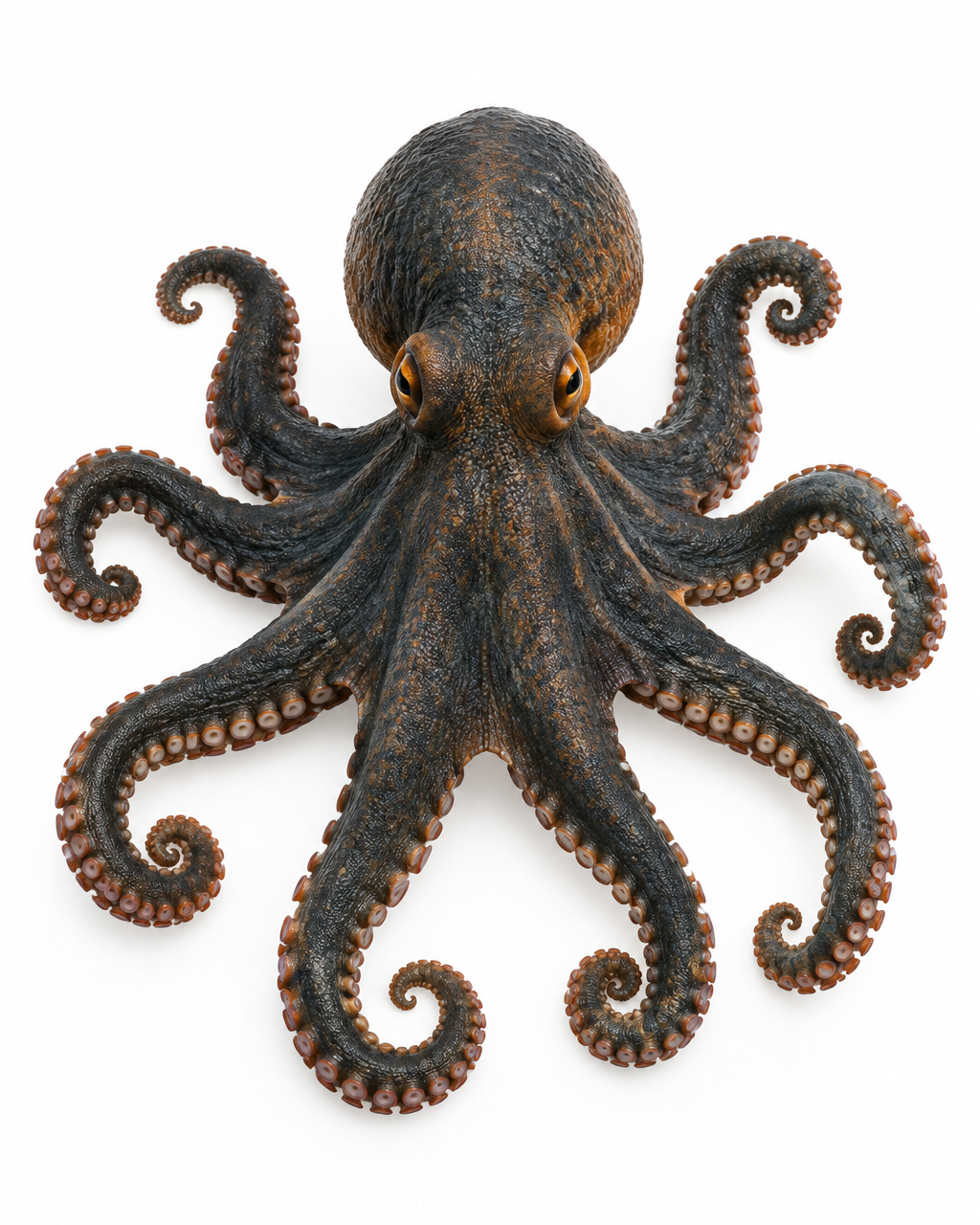 Complete octopus in deep charcoal tones for the Reimagine stage