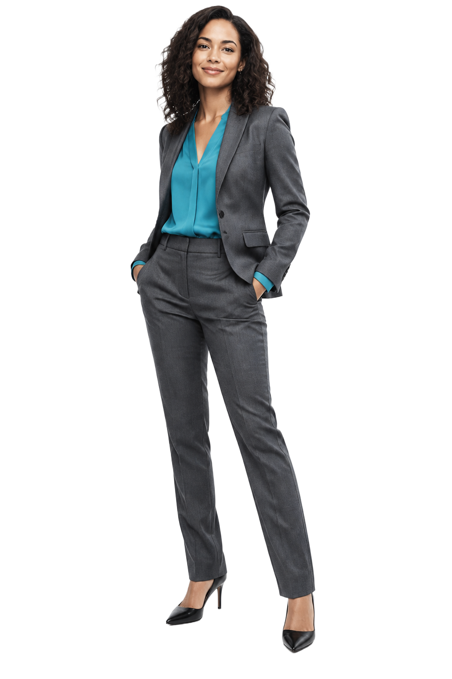 Cut-out portrait of a business analyst